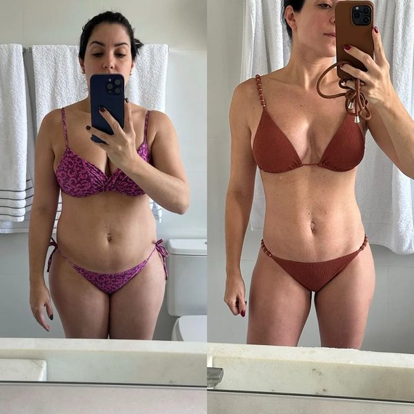 Antes e depois de uma aluna da Crew